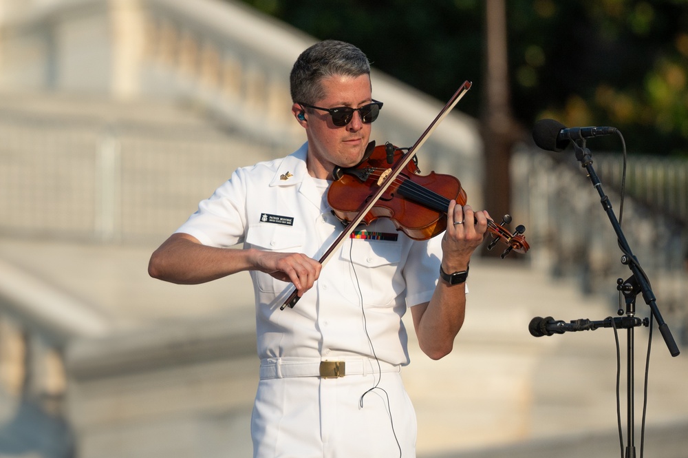 U.S. Navy Band Country Current performs on the west steps of the United States Capitol