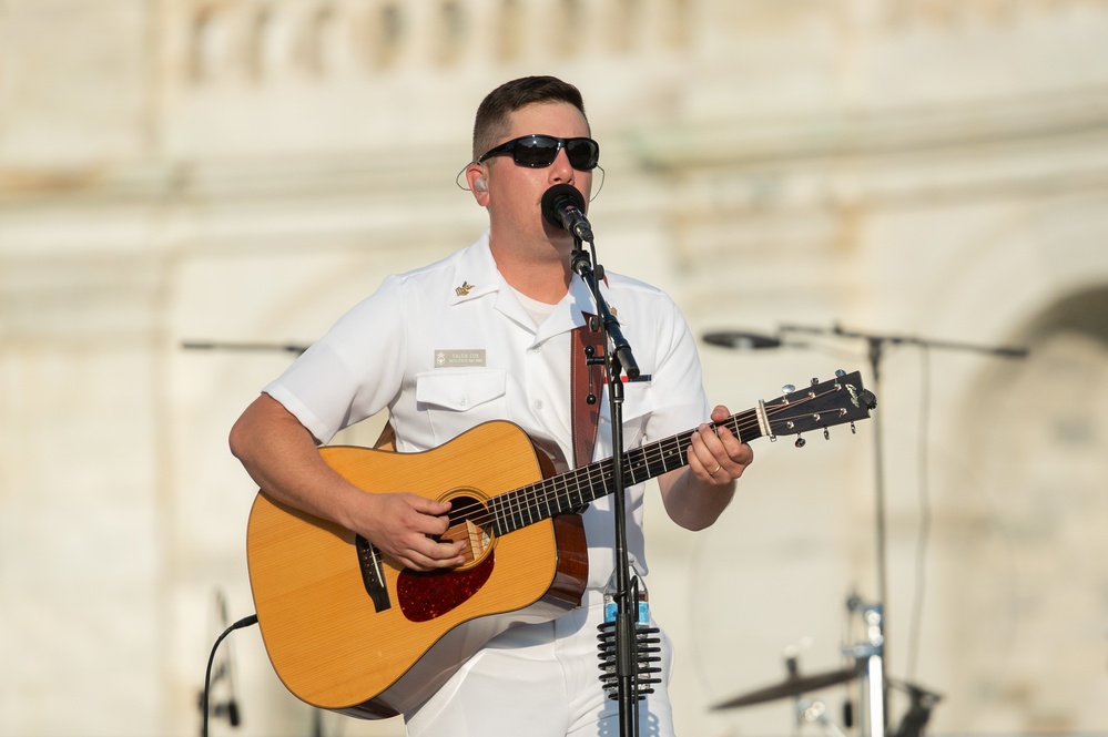 U.S. Navy Band Country Current performs on the west steps of the United States Capitol