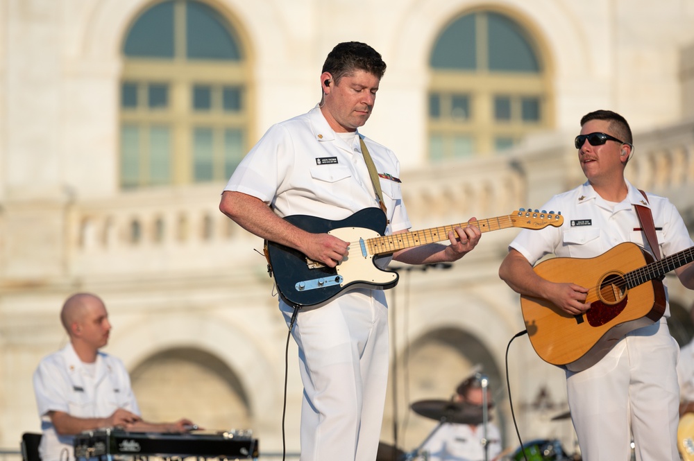 U.S. Navy Band Country Current performs on the west steps of the United States Capitol