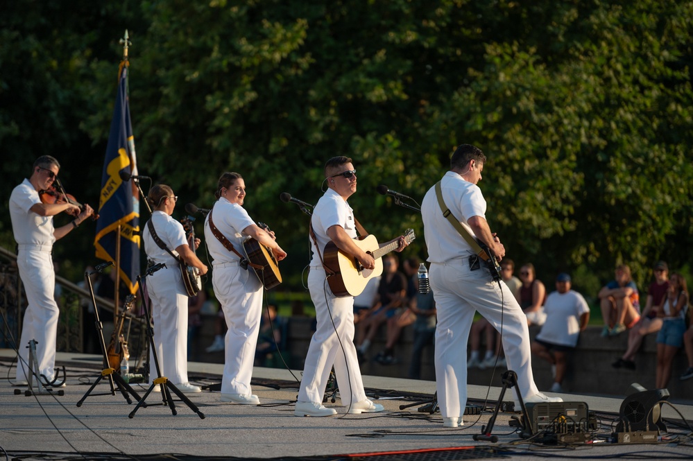 U.S. Navy Band Country Current performs on the west steps of the United States Capitol