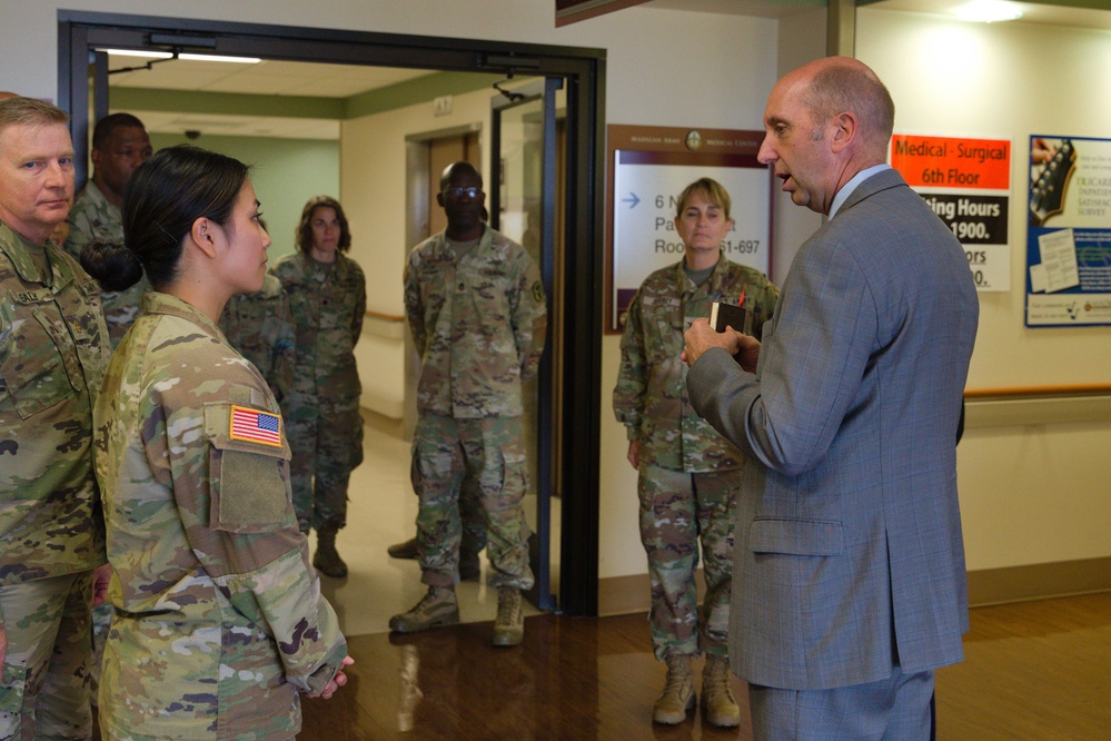 Dr. Stephen Ferrara, Acting Assistant Secretary of Defense for Health Affairs, visits Madigan