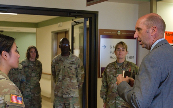 Dr. Stephen Ferrara, Acting Assistant Secretary of Defense for Health Affairs, visits Madigan