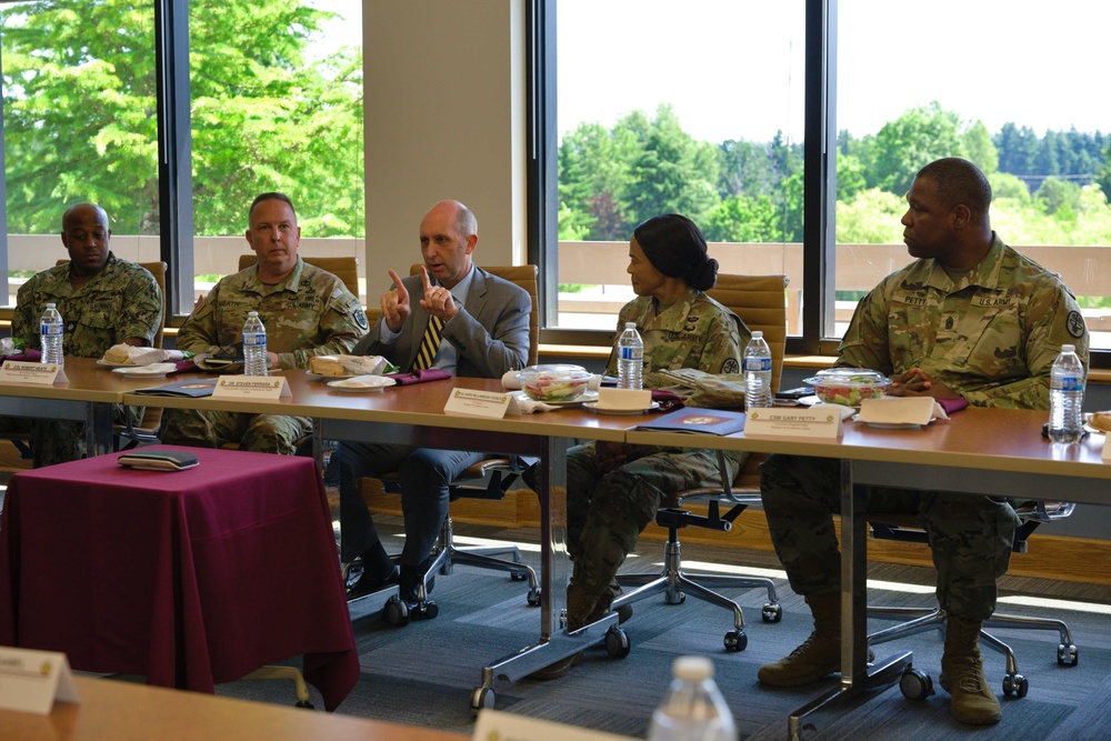 Dr. Stephen Ferrara, Acting Assistant Secretary of Defense for Health Affairs, visits Madigan