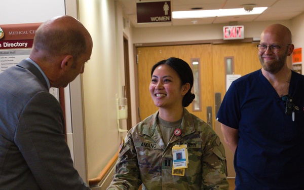 Dr. Stephen Ferrara, Acting Assistant Secretary of Defense for Health Affairs, visits Madigan