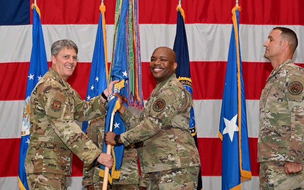 Chief Master Sgt. Brandon Wolfgang assumes responsibility of Eighth Air Force