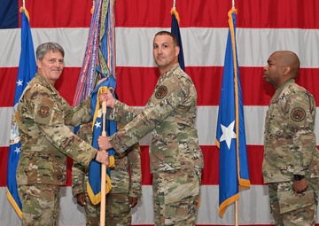 Chief Master Sgt. Brandon Wolfgang assumes responsibility of Eighth Air Force