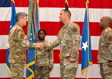 Chief Master Sgt. Brandon Wolfgang assumes responsibility of Eighth Air Force