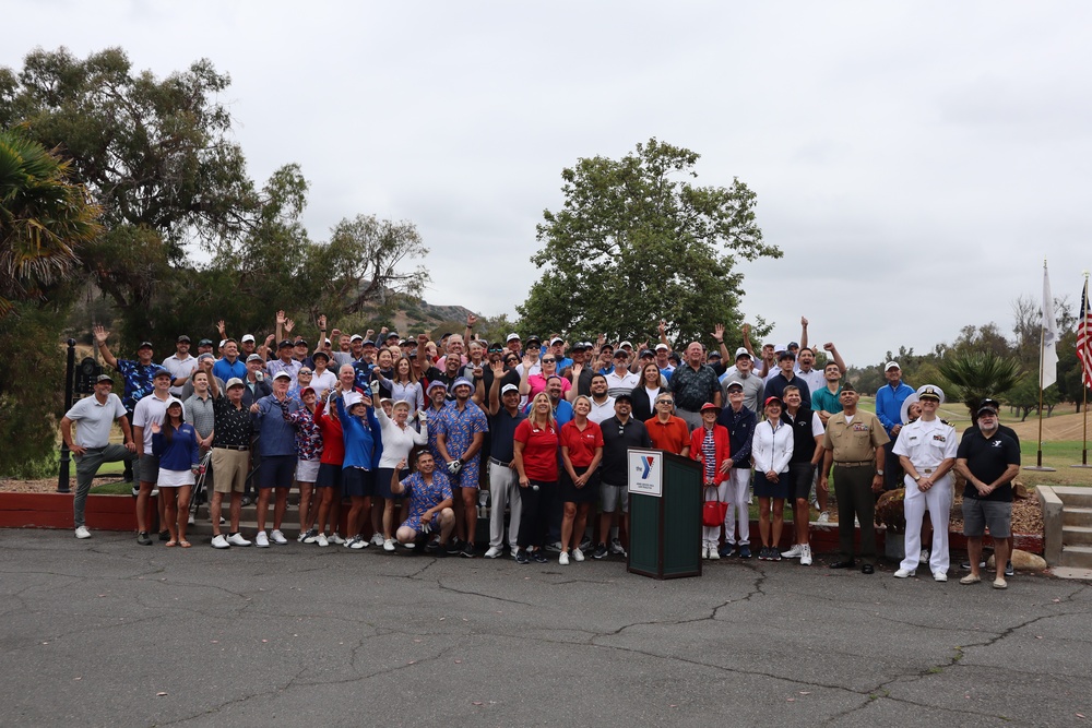 NHCP officer performs National Anthem at Armed Services YMCA Golf Event