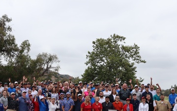 NHCP officer performs National Anthem at Armed Services YMCA Golf Event