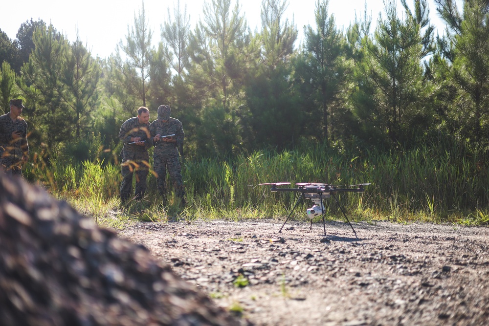 Combat Engineers conduct Land Surveys and SUAS training on Townsend Bombing Range
