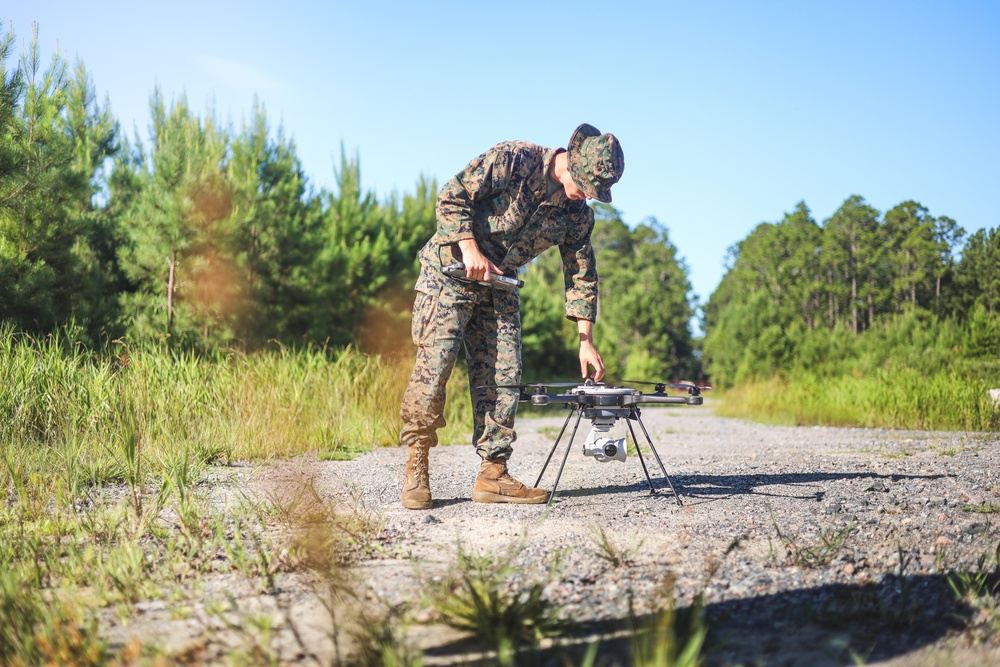 Combat Engineers conduct Land Surveys and SUAS training on Townsend Bombing Range