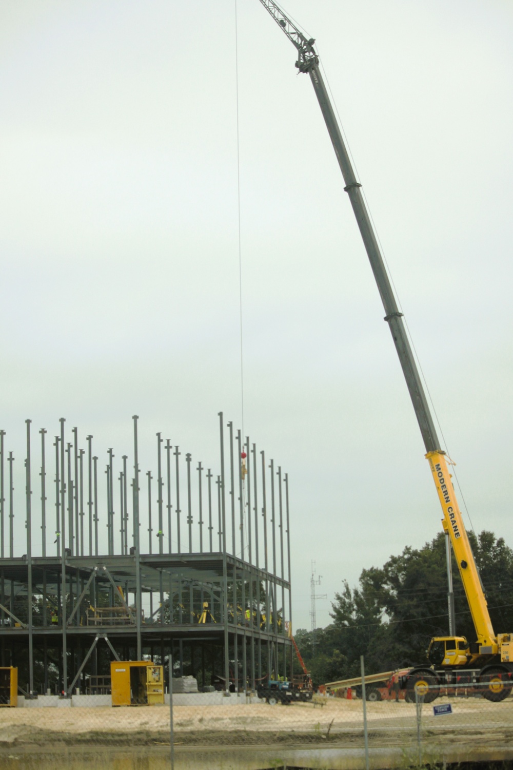 Structural steel framing in full swing as $55.75 million Collective Training Officers Quarters Project at Fort McCoy continues growing during July 2025