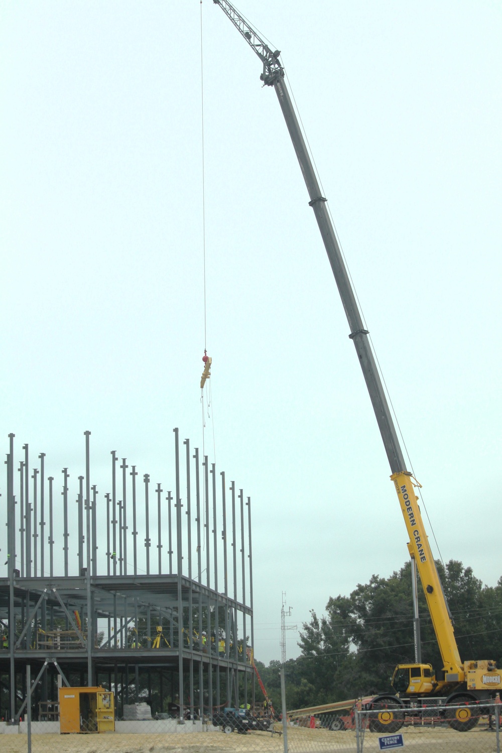 Structural steel framing in full swing as $55.75 million Collective Training Officers Quarters Project at Fort McCoy continues growing during July 2025