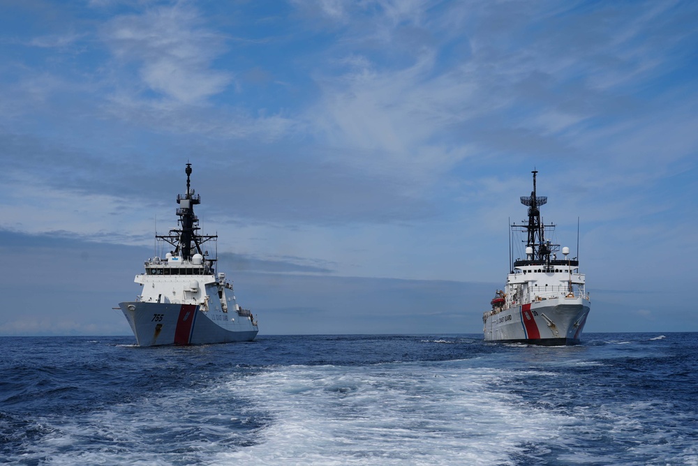 U.S. Coast Guard Cutter Munro patrols the Bering Sea