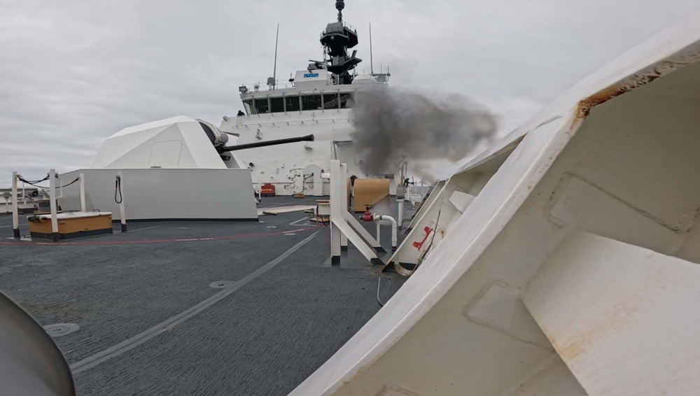 U.S. Coast Guard Cutter Munro patrols the Bering Sea
