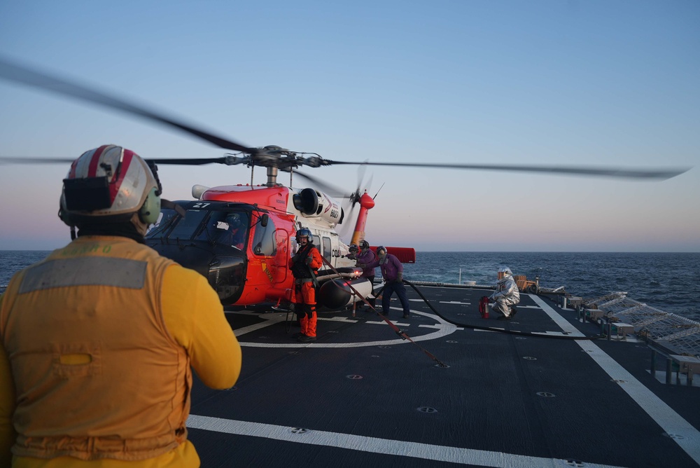 U.S. Coast Guard Cutter Munro patrols the Bering Sea