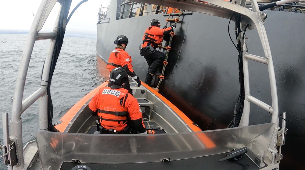 U.S. Coast Guard Cutter Munro patrols the Bering Sea