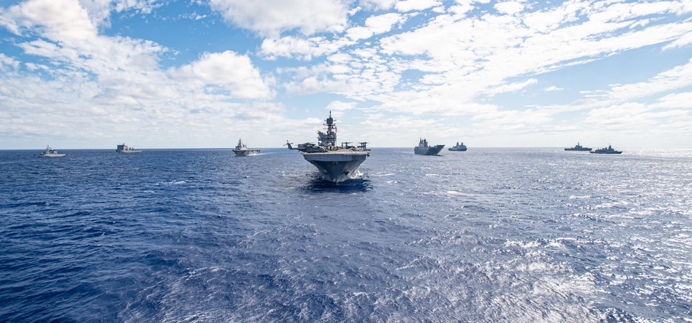 America Strike Group Conducts Formation Sail During Talisman Sabre 25