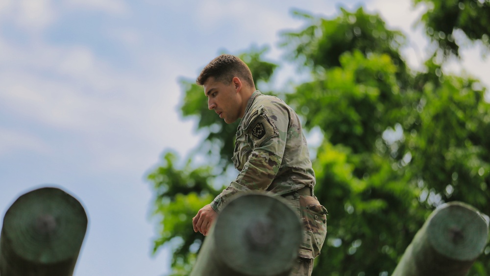 Conquering the Course: 213th RSG Soldier Tests Skills at Fort Indiantown Gap