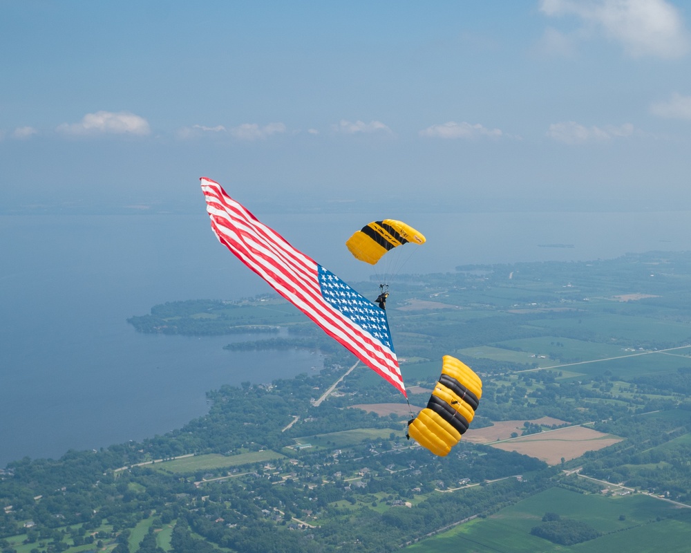 U.S. Army Parachute Team jumps for EAA AirVenture OshKosh
