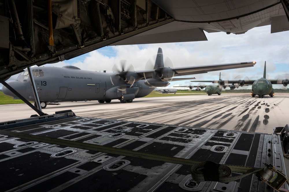 Partner nations fly together to celebrate the 81st Liberation Day Parade in Guam