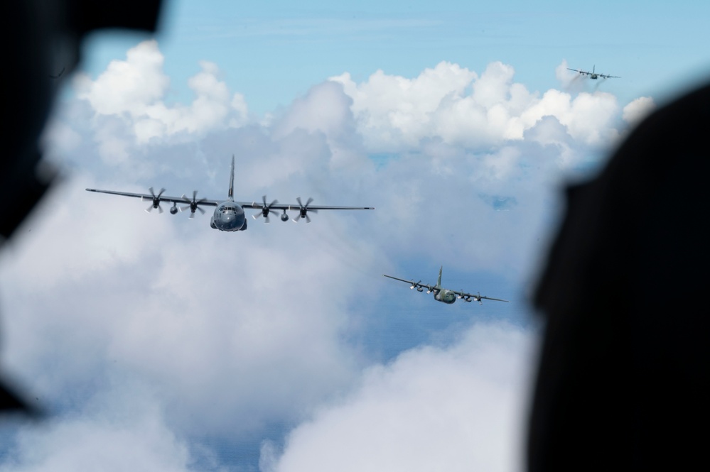 Partner nations fly together to celebrate the 81st Liberation Day Parade in Guam
