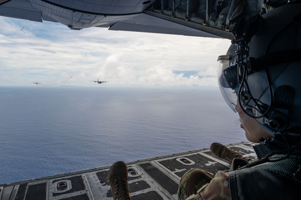 Partner nations fly together to celebrate the 81st Liberation Day Parade in Guam