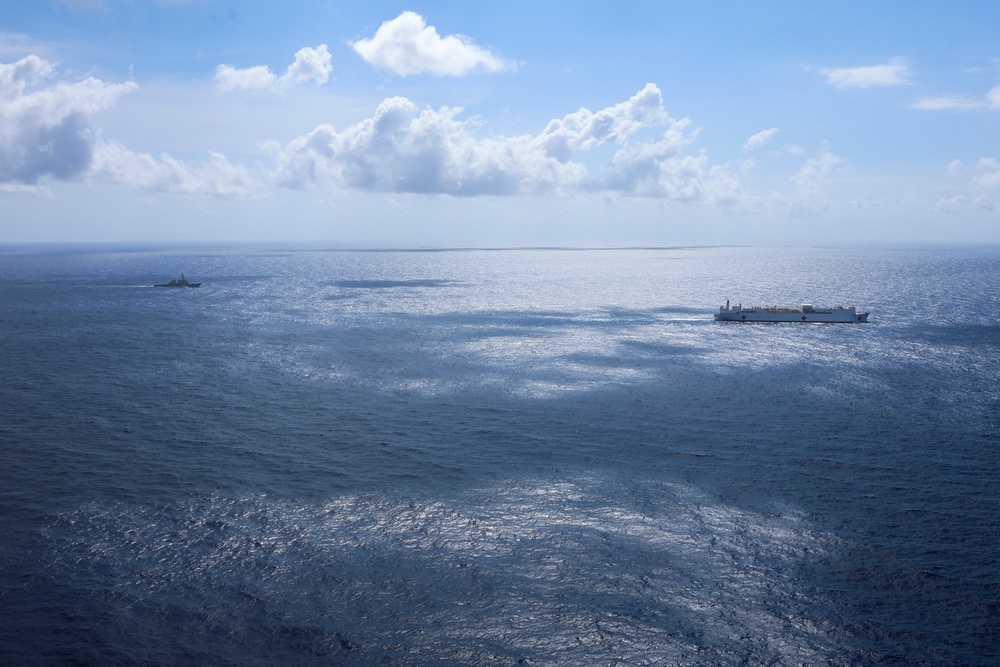 USNS Comfort and USS Cole in the Caribbean Sea
