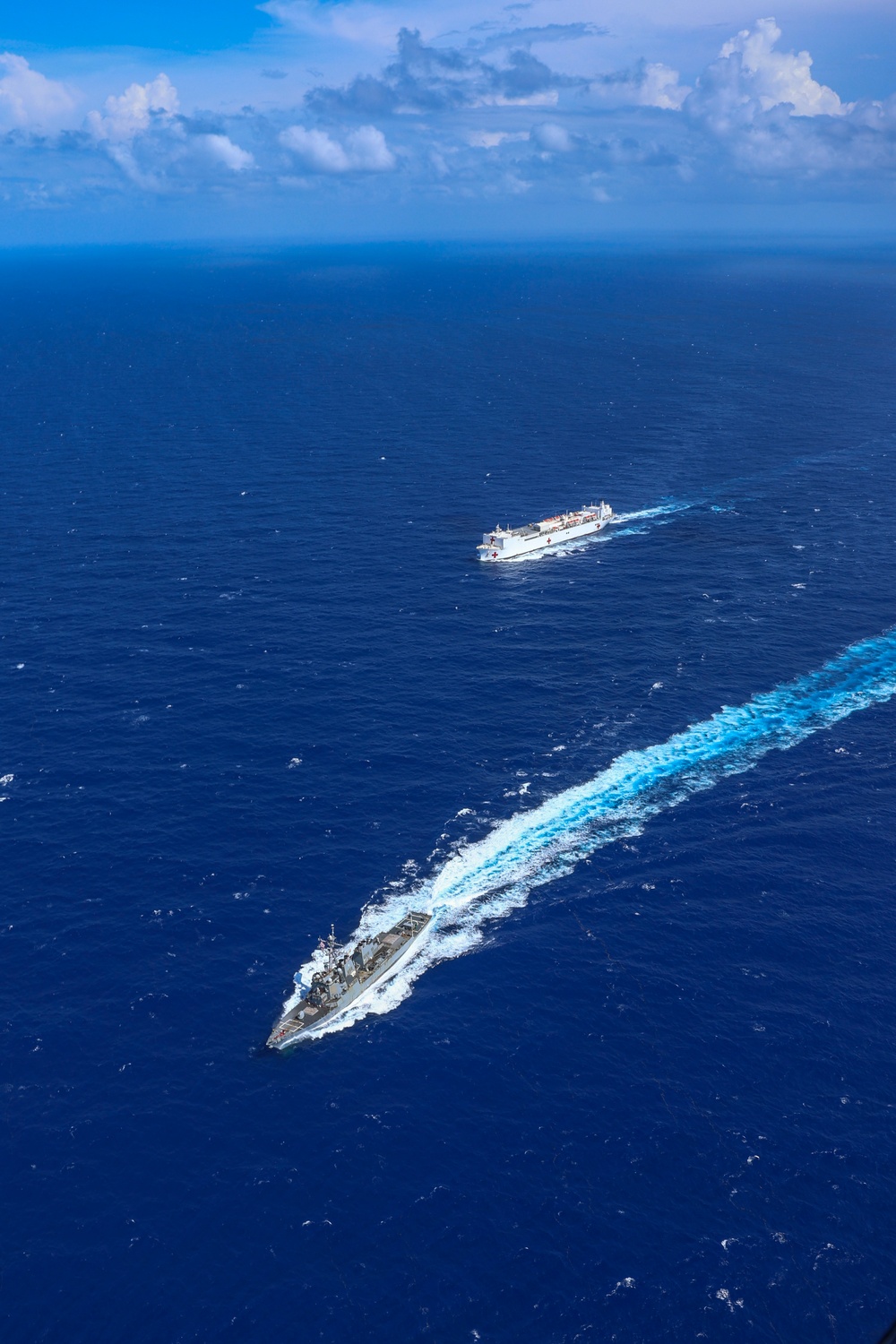 USNS Comfort and USS Cole in the Caribbean Sea