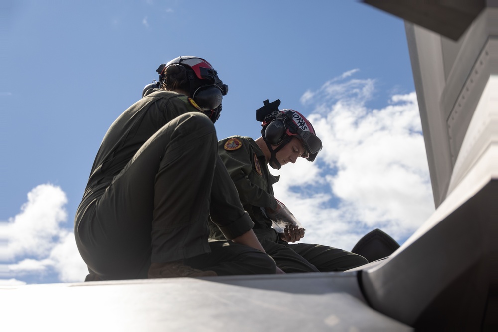 VMFA-311 conducts aircraft maintenance during Red Flag Alaska