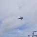 336th Fighter Squadron Conducts a Fly-by as USS Ralph Johnson (DDG 114) Departs Diego Garcia