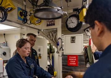 USS Ralph Johnson Sailors Respond to a Mass Causalty Drill