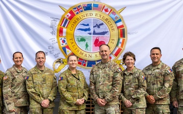 Maj. Gen. Swanson takes group photo