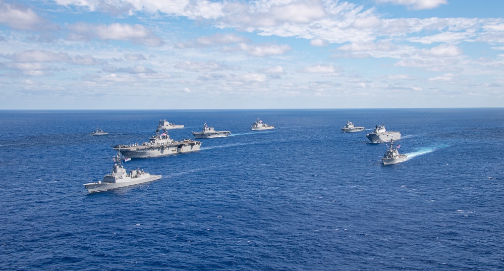 America Strike Group Conducts Formation Sail During Talisman Sabre 25