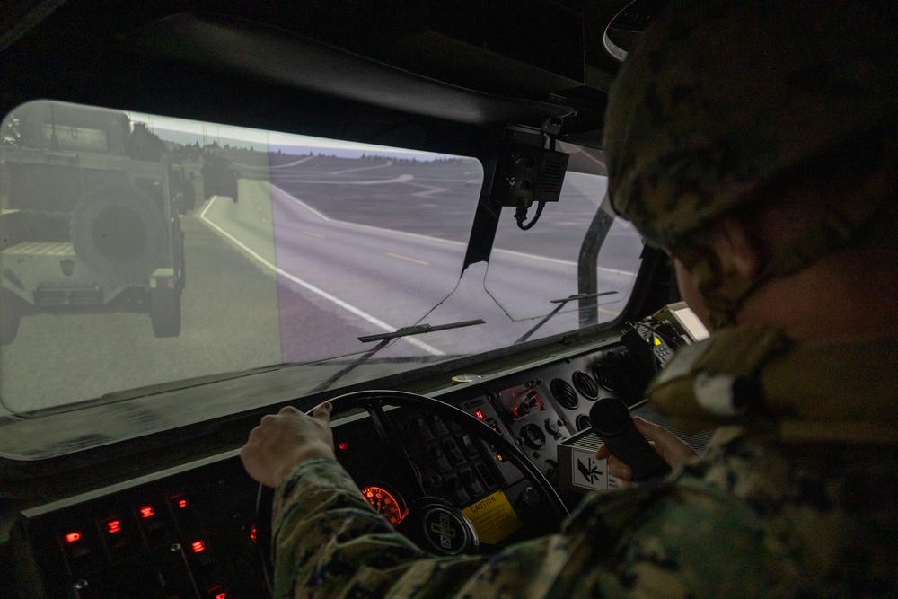 3rd Maintenance Battalion Conducts Convoy Simulator Training