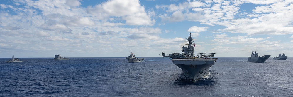 America Strike Group Conducts Formation Sail During Talisman Sabre 25.