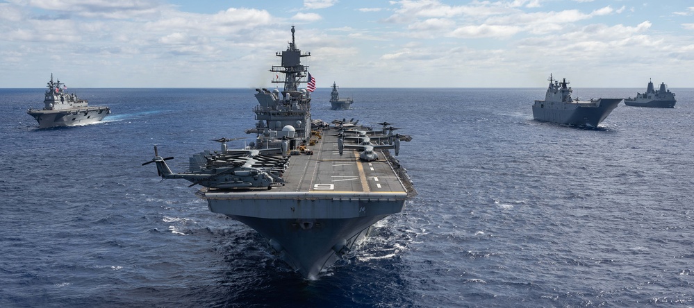America Strike Group Conducts Formation Sail During Talisman Sabre 25.