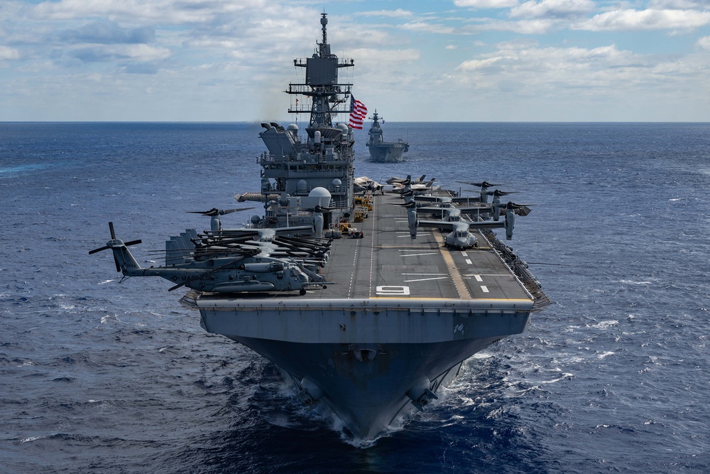 America Strike Group Conducts Formation Sail During Talisman Sabre 25.
