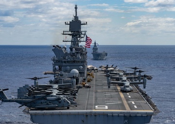 America Strike Group Conducts Formation Sail During Talisman Sabre 25.
