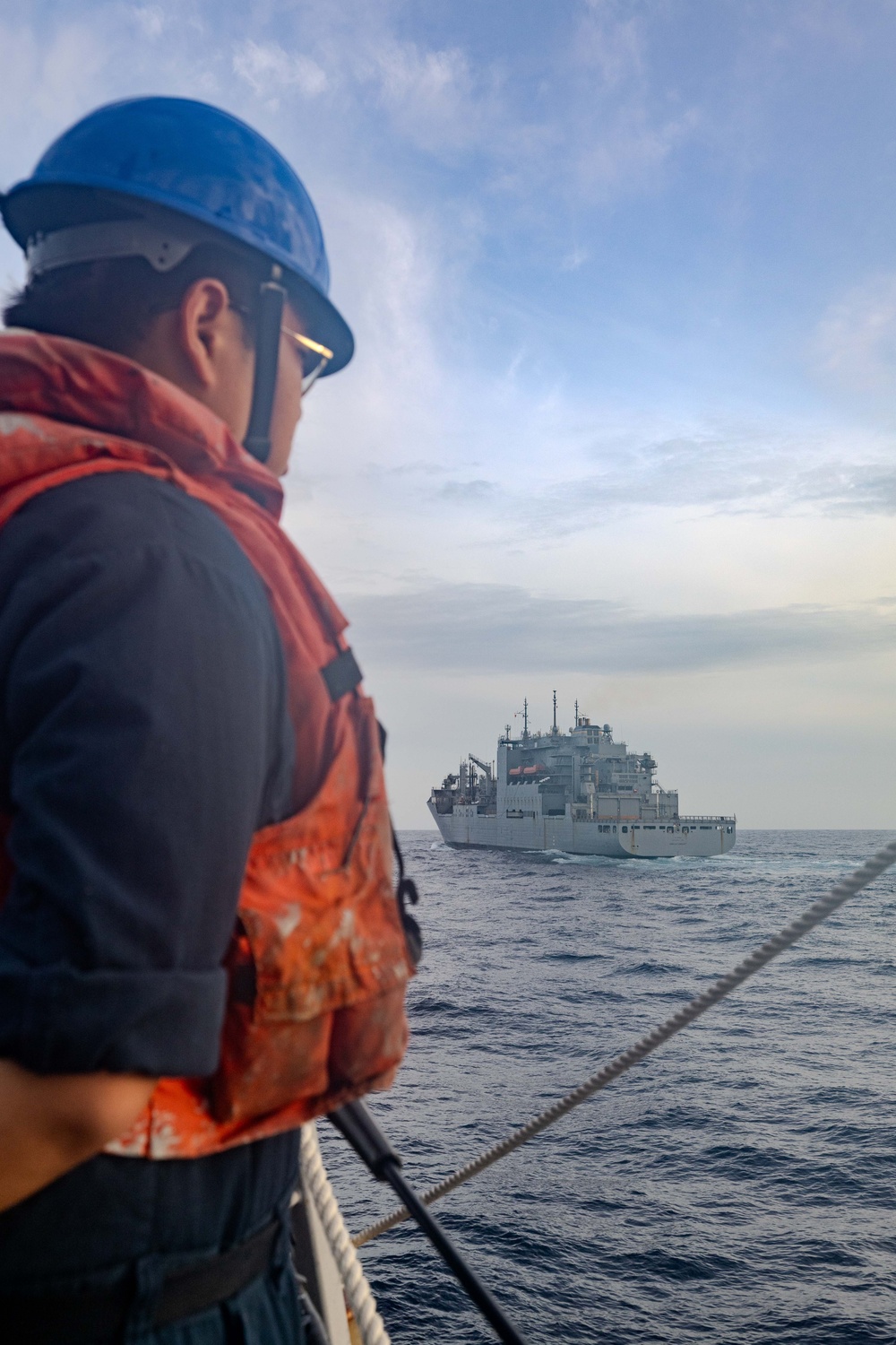 USS Ralph Johnson (DDG 114) Conducts an Underway Replenishment with USNS Amelia Earhart (T-AKE 6)