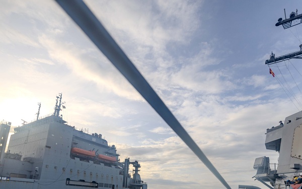 USS Ralph Johnson (DDG 114) Conducts an Underway Replenishment with USNS Amelia Earhart (T-AKE 6)