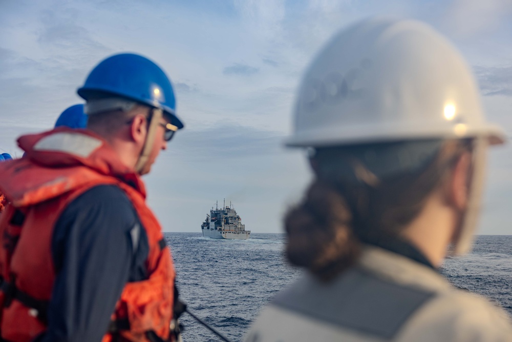 USS Ralph Johnson (DDG 114) Conducts an Underway Replenishment with USNS Amelia Earhart (T-AKE 6)