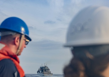 USS Ralph Johnson (DDG 114) Conducts an Underway Replenishment with USNS Amelia Earhart (T-AKE 6)