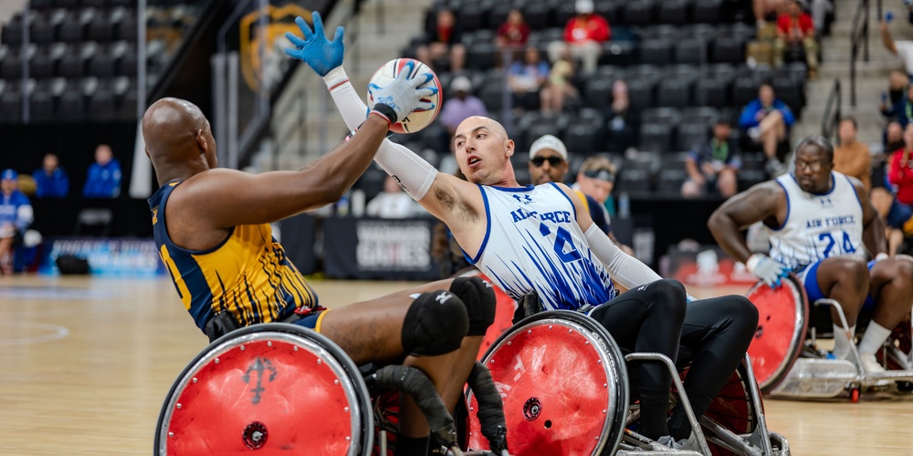 Air Force Warrior Games Athletes compete in wheelchair rugby