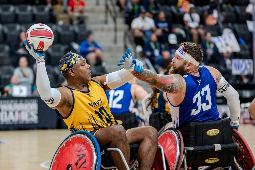 Air Force Warrior Games Athletes compete in wheelchair rugby