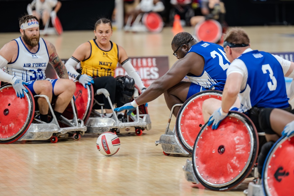 Air Force Warrior Games Athletes compete in wheelchair rugby