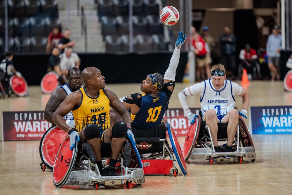 Air Force Warrior Games Athletes compete in wheelchair rugby