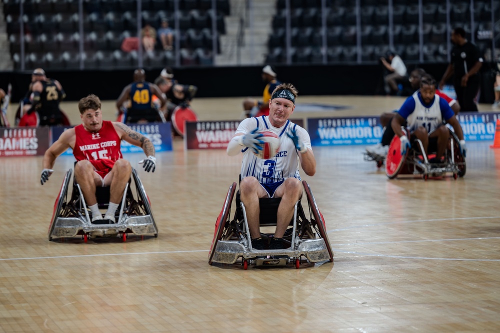 Air Force Warrior Games Athletes compete in wheelchair rugby