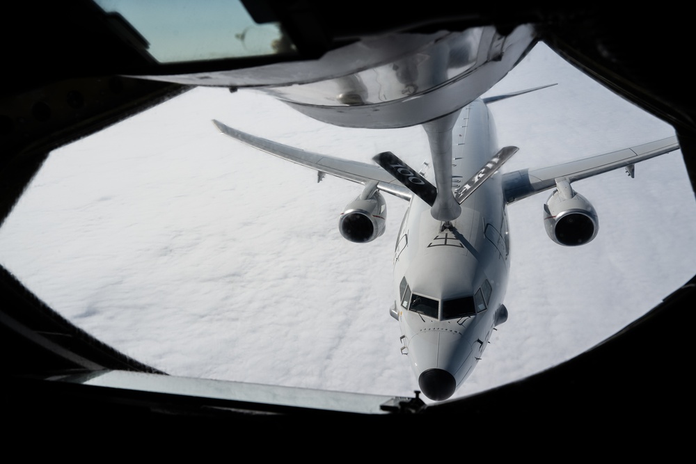 100th ARW refuels P-8 Poseidon