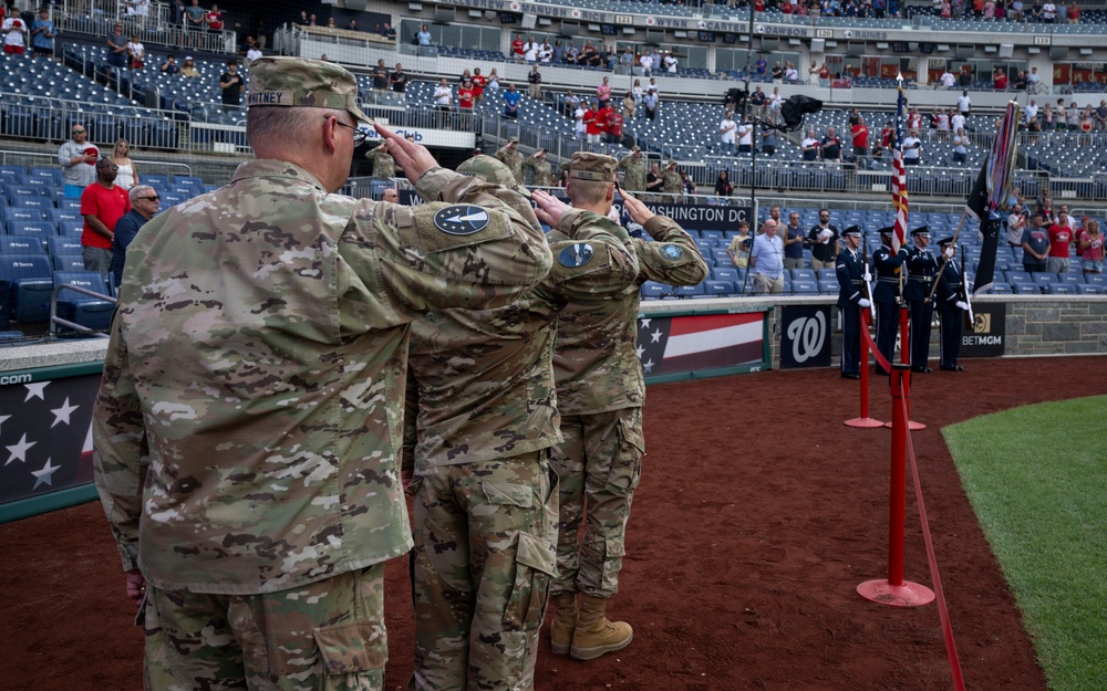 SD and Family Attend Space Force Military Appreciation Day at Nationals Park